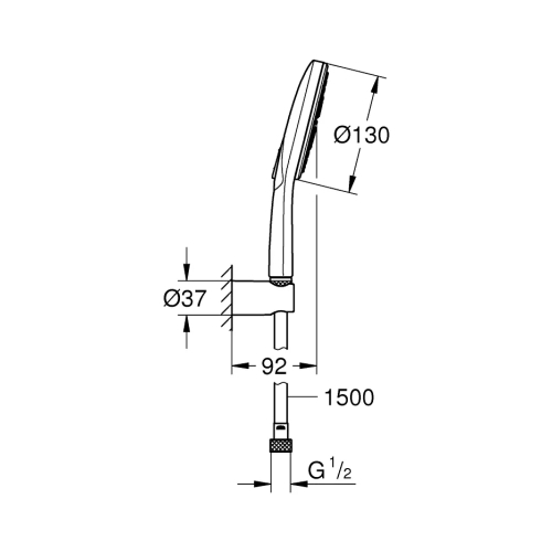 Душовий набір Grohe Rainshower Smartactive 130 26581000 - 2