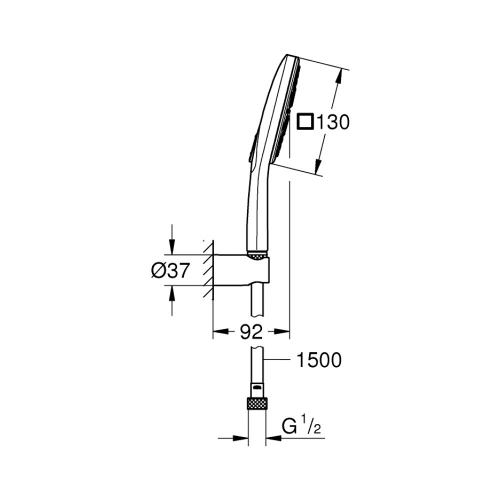 Душевой набор Grohe Rainshower Smartactive Cube 130 26589000 - 2