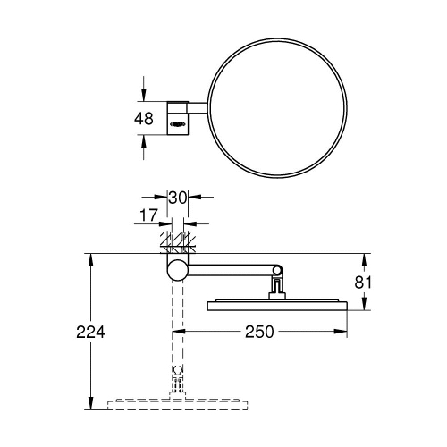 Дзеркало косметичне Grohe Selection 41077000 - 2