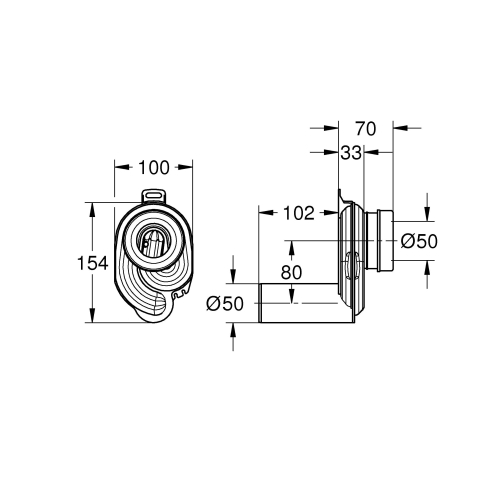 Сифон для писсуара Grohe Bau Ceramic 39732000 - 2