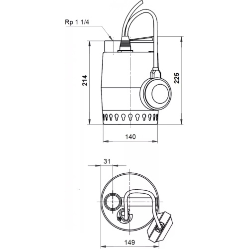 Дренажний насос Grundfos Unilift KP-250 A1 - 2