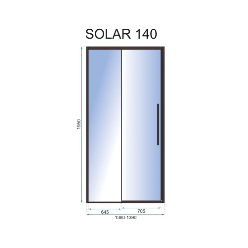 Душевая дверь Rea Solar 140 REA-K6359 - 2