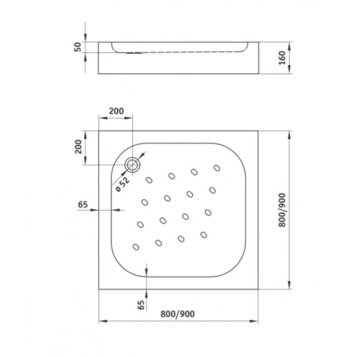 Душовий піддон Deante Corner 90x90 KTC_041B - 4