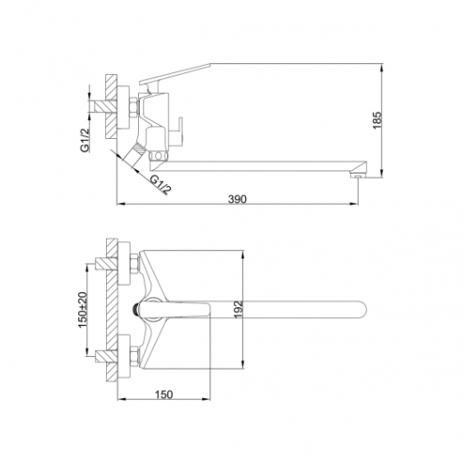 Смеситель для ванны Frap F2257(H57) - 2