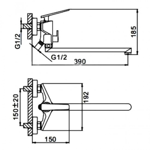 Смеситель для ванны Frap F2258(H58) - 2