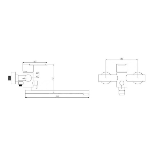 Смеситель для ванны Silver Basis SLIN0485 - 2