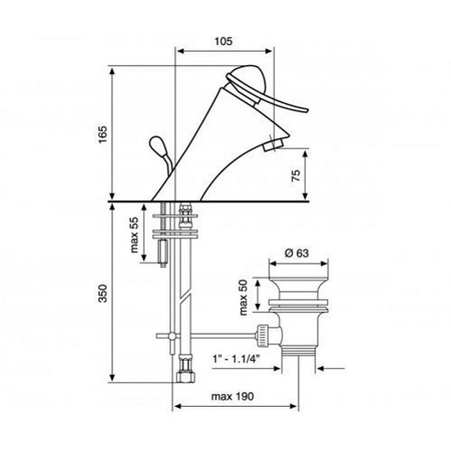 Смеситель для умывальника Emmevi Cheope SC5003 BIG - 2