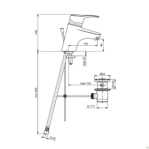 Смеситель для умывальника Vidima Seva Light B8945AA - 2
