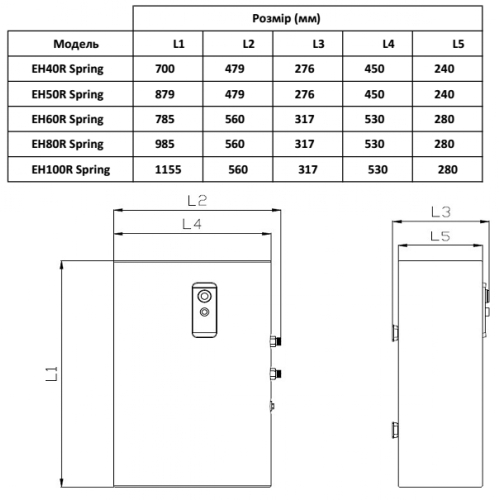 Водонагрівач Willer Spring EH60R Spring - 8