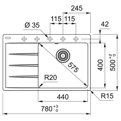 Кухонна мийка Franke Centro CNG 611-78 TL 114.0630.466 - 2