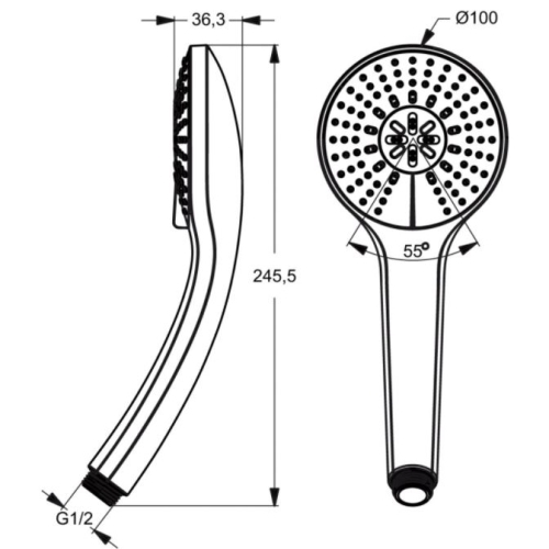 Душова лійка Ideal Standard IdealRain B9403AA - 2
