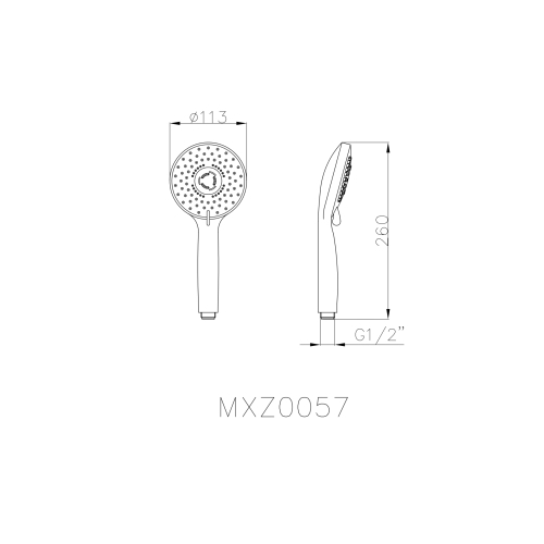 Душова лійка Mixxen Фабіо-3 MXZ0057 - 2