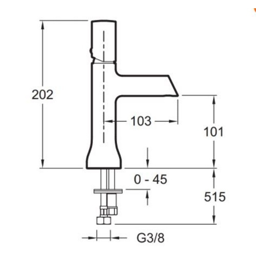 Смеситель для умывальника Jacob Delafon Toobi E7329-CP - 2