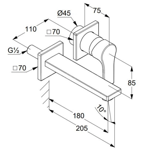 Змішувач для умивальника Kludi Zenta Sl 482440565 - 2