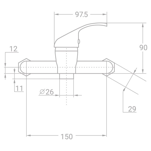 Смеситель для душа Tau TN-1D142C - 3