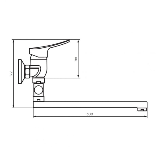 Cмеситель для ванны DAMIXA Norma хром 339000000 - 2