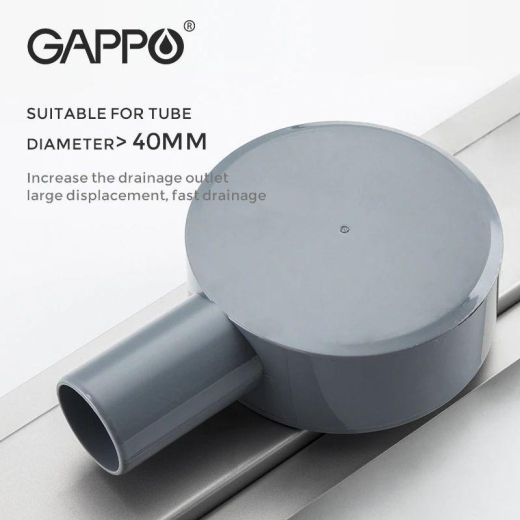 Трап для душу GAPPO 900x70 мм, нержавіюча сталь G89007-4 - 3