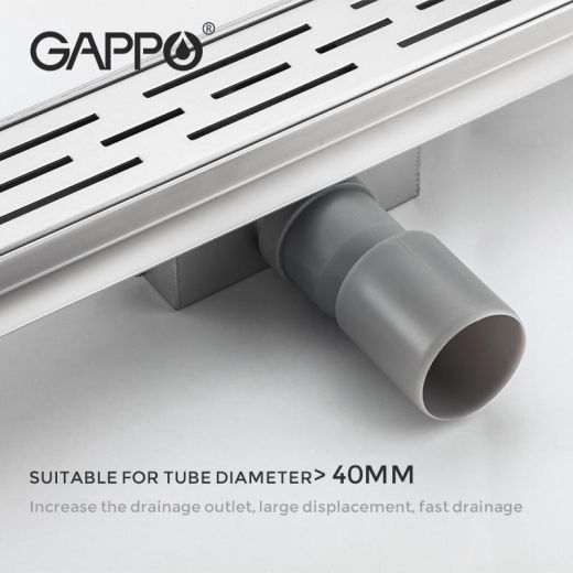 Трап для душу GAPPO 900x70 мм, нержавіюча сталь G89007-1 - 2