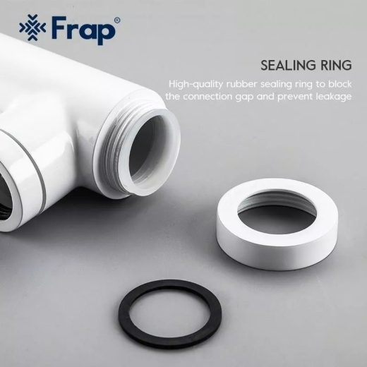 Сифон для раковины Frap под донный клапан, латунь, белый F82-6 - 4