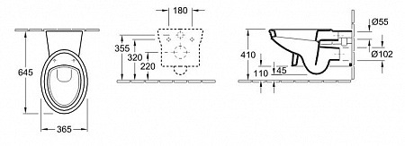 Унітаз консольний Villeroy and Boch Amadea (7C96BOR2) - 3