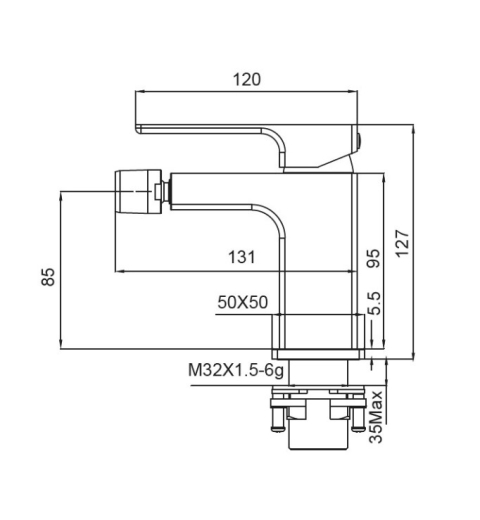 Змішувач для біде Koer KB-20009-01 хром (KR3504) - 8