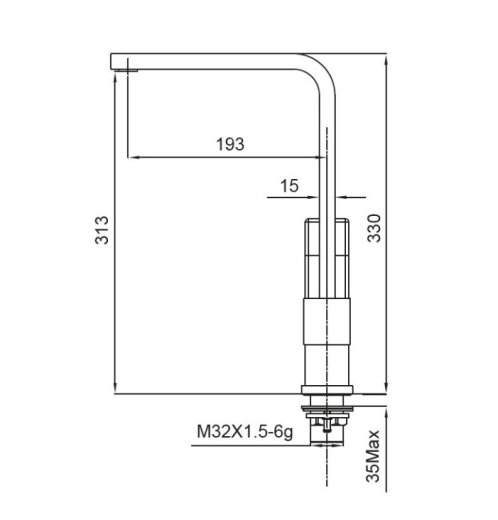 Смеситель для кухни Koer KB-70010-01 хром (KR3488) - 11