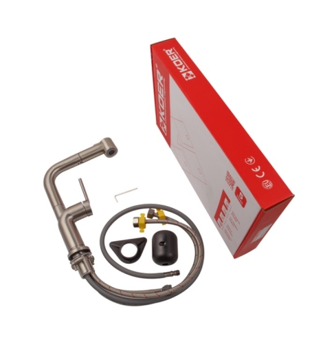 Смеситель для кухни с выдвижным изливом Koer KI-70021-02 (KR4798) - 6