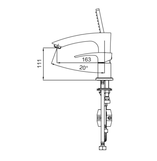 Змішувач на борт ванни Koer KB-43007-05 чорний (KR3453) - 8