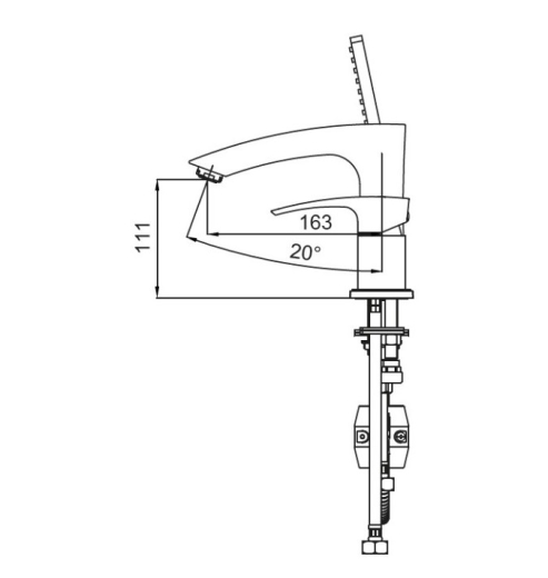 Змішувач на борт ванни Koer KB-43007-01 хром (KR3452) - 8