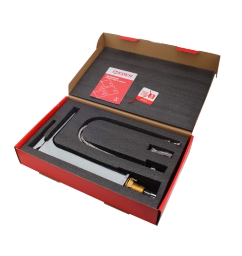 Смеситель для умывальника Koer KB-11009-01 высокий, хром (KR3500) - 7