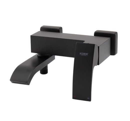 Смеситель для ванны с коротким изливом Koer KB-41007-05 черный (KR3455) - 2