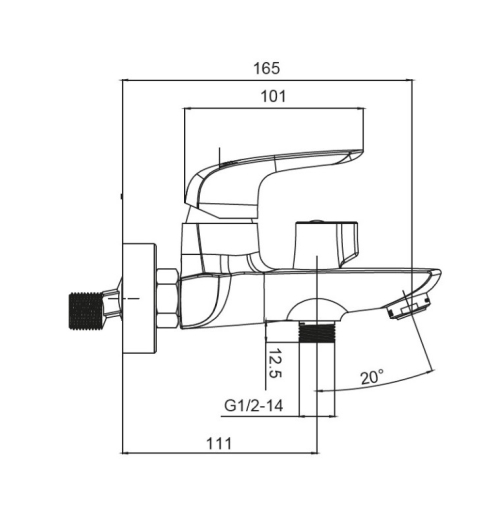 Смеситель для ванны с коротким изливом Koer KB-40008-05 черный (KR3473) - 9