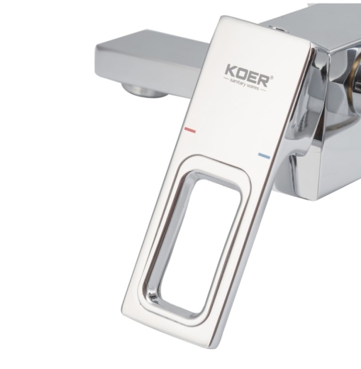 Смеситель для ванны с коротким изливом Koer KB-41009-01 хром (KR3502) - 3
