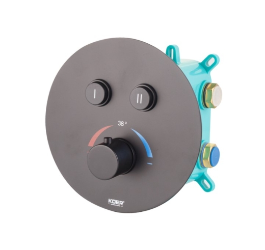 Вбудована душова система з термостатом Koer KB-67012-05 чорний (KR4729) - 5