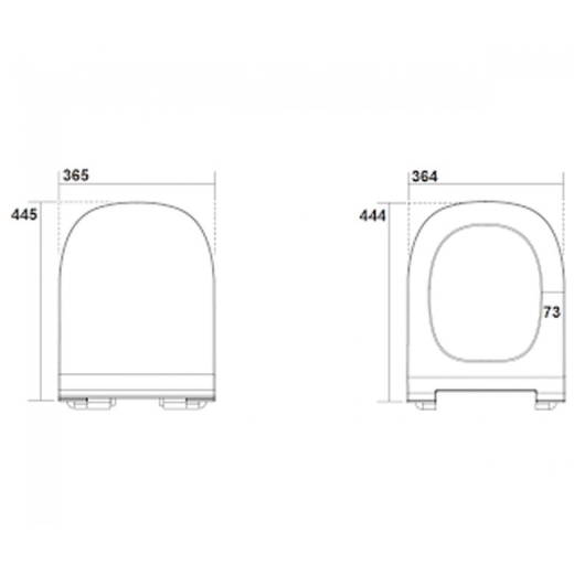 Крышка для унитаза AXA Glomp SLIM soft close черный 319107 - 2