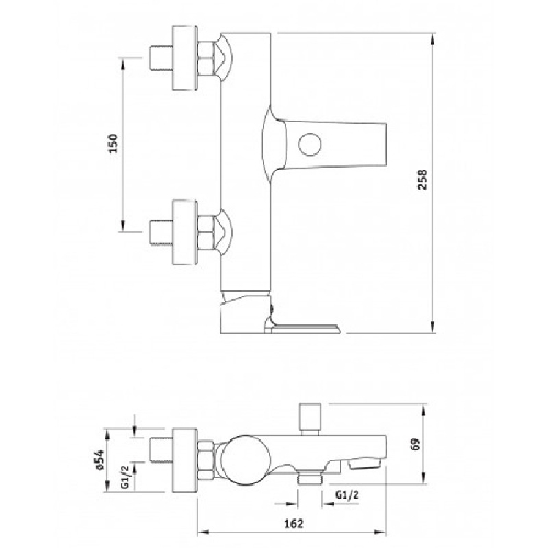 Смеситель для ванны Deante Saffron BDR 010M - 2