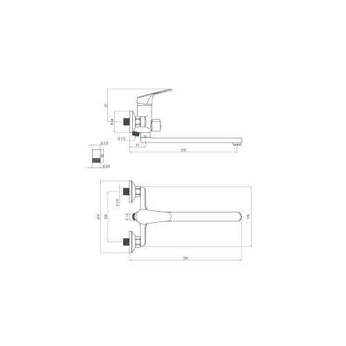 Смеситель для ванны Deante Lemon BGL 056M - 2