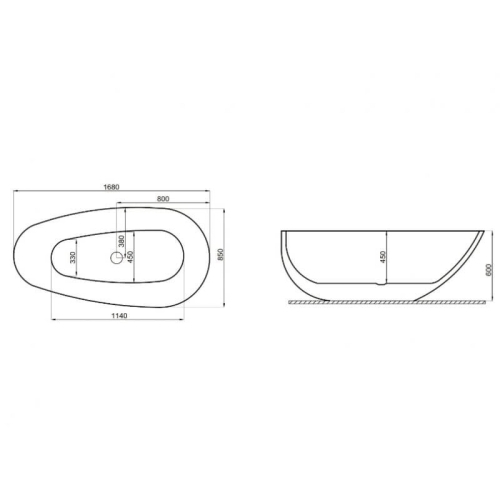 Ванна акриловая Polimat Shila 170x85 SHILA226 - 2