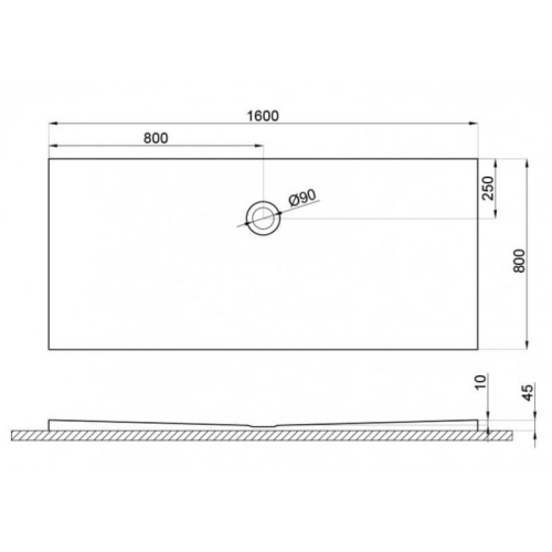 Душевий піддон Polimat Pacyfik 160x80 PACYFIK783 - 2