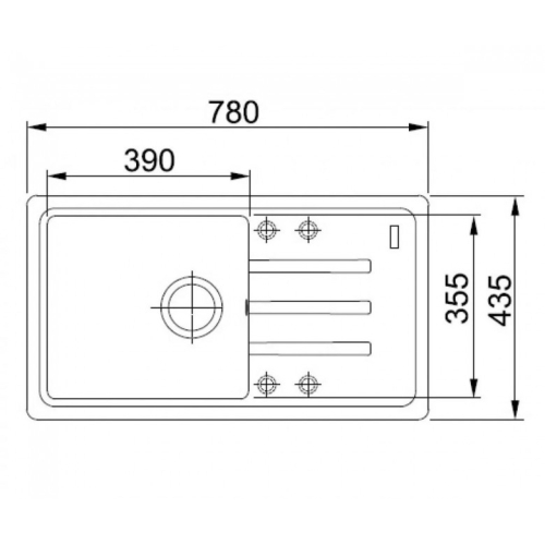 Кухонна мийка Borgio 780X435 PRC-780X435 BLACK - 2