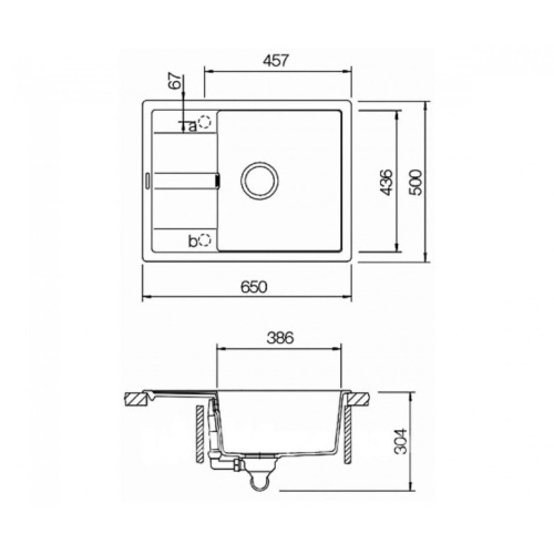 Кухонна мийка Borgio 650X500 PRC-650X500 WHITE - 2