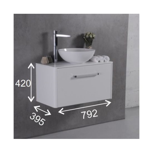 Тумба Fancy Marble FIJI 80 с умывальником Mona, Fiji 80 + 0304101 - 2