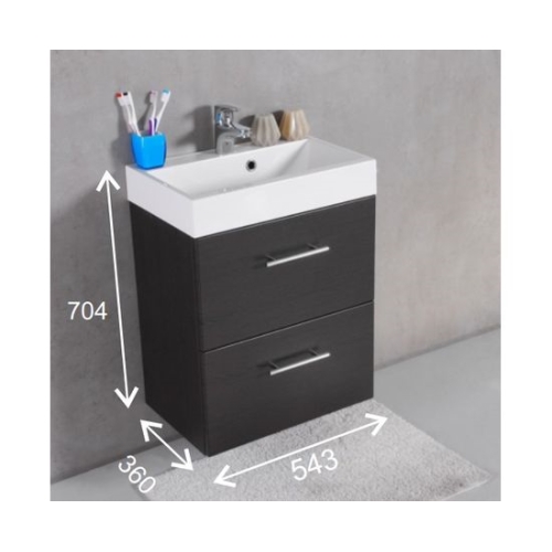 Тумба Fancy Marble Crete 55 з умивальником UM-550, ШН-22М + 1005101 - 2