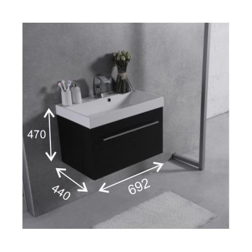Тумба Fancy Marble Corsica 70 с умывальником Signe, Corsica 70  (ШН-700+  0407101) - 2