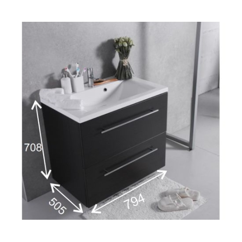 Тумба Fancy Marble Goa 80 з умивальником Dallas, Goa 80 (ШН-72 + 1108101) - 2