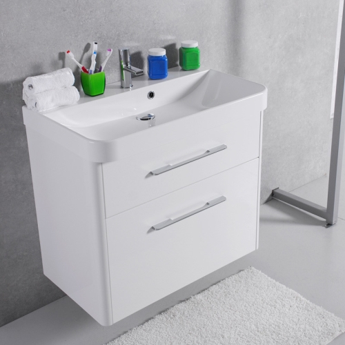 Тумба Fancy Marble Devon 80 с умывальником Carla 800C, Devon 80  (ШН-Carla 800 +  3508101) - 1