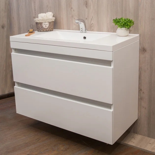 Тумба Fancy Marble Borneo 1000 с умывальником Lucia 1000, Borneo 1000 + 1310101 - 1