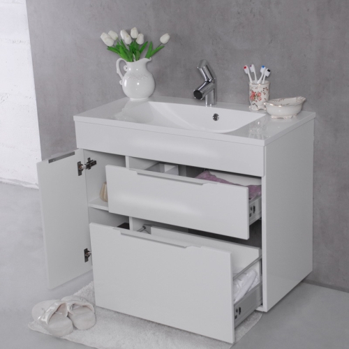 Тумба Fancy Marble Bermuda 2 с умывальником Amelia 900, Bermuda 2  (Bermuda 2 +  0709101) - 3