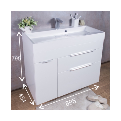 Тумба Fancy Marble Bermuda 2 з умивальником Ashley 900C, Bermuda 2 Bermuda 2 +2809101 - 2