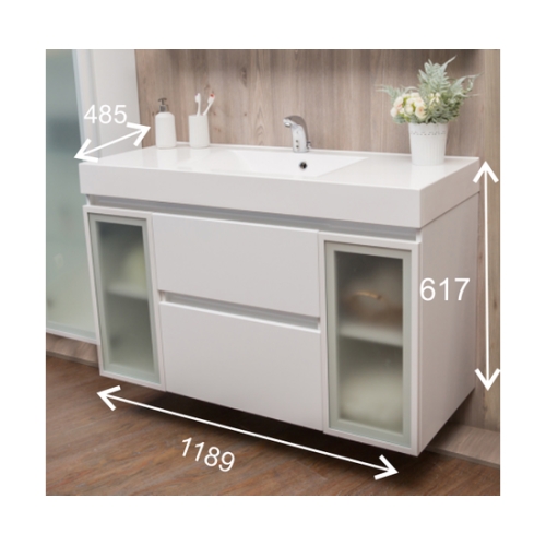 Тумба Fancy Marble Barbados 3 с умывальником Nadja, Barbados 3 (ШН-82 +  0212101)W - 2